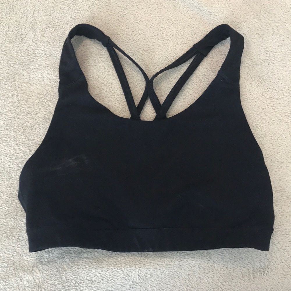 Black Old Navy Strappy Back Sports Bra Light